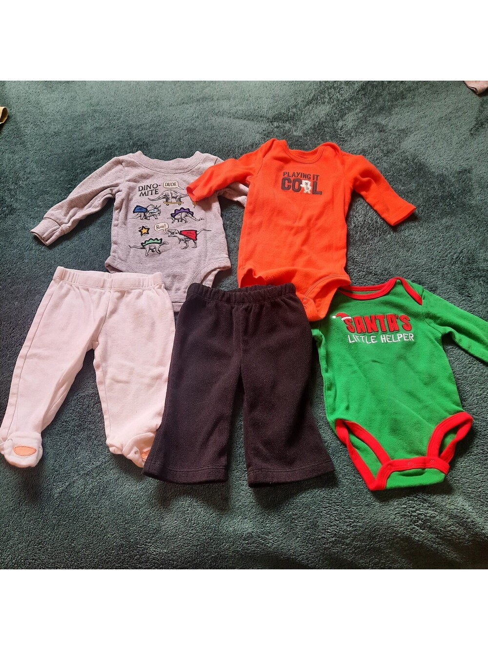 Lot Of 5 Piece Baby Boy Infant 3 Month, Shirt, Bodysuit, Pant